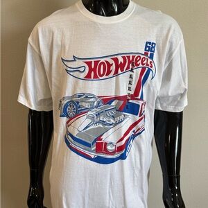 Hot Wheels Men's White Graphic Tee